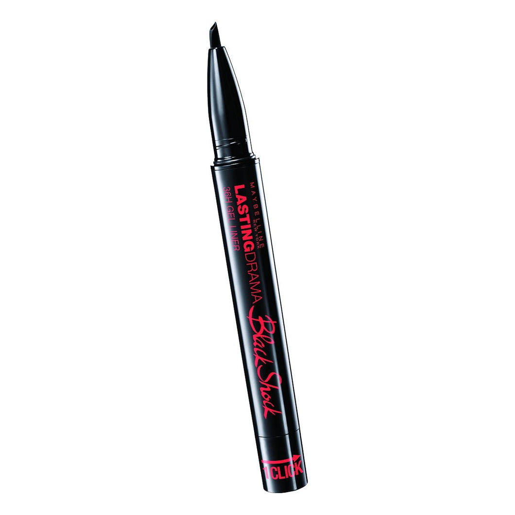 Delineador en gel Lasting Drama Black Shock Maybelline Black Excess, 1.4ml