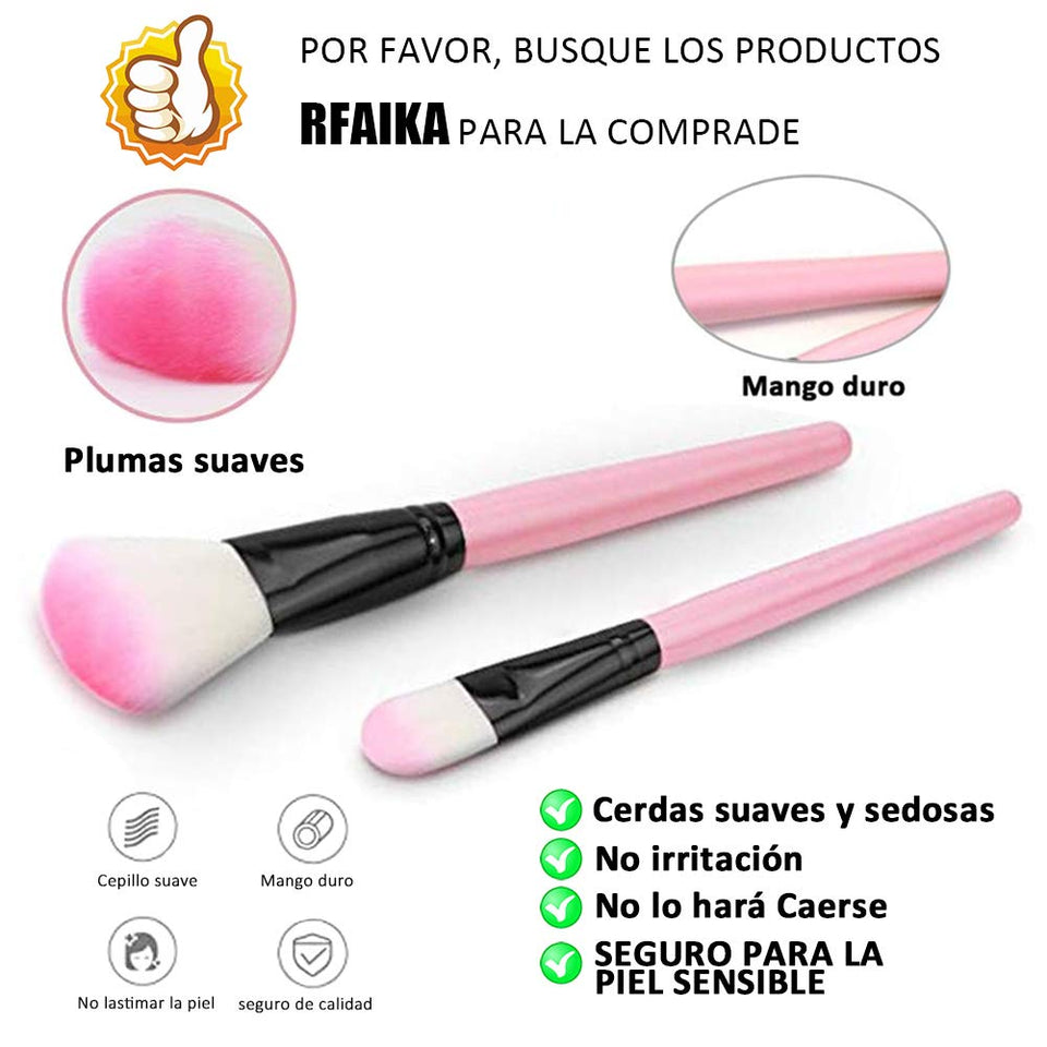 Base Maquillaje Professional Set de Brochas - RFAIKA 32 Piezas Pinceles de Maquillaje Suaves Belleza Maquillaje - Sombras de Ojos Set de Brochas Cosmético Fundación Ojo Cara Sonrojo Cepillos Polvos Maquillaje (rosa)