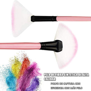 Base Maquillaje Professional Set de Brochas - RFAIKA 32 Piezas Pinceles de Maquillaje Suaves Belleza Maquillaje - Sombras de Ojos Set de Brochas Cosmético Fundación Ojo Cara Sonrojo Cepillos Polvos Maquillaje (rosa)