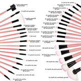 Base Maquillaje Professional Set de Brochas - RFAIKA 32 Piezas Pinceles de Maquillaje Suaves Belleza Maquillaje - Sombras de Ojos Set de Brochas Cosmético Fundación Ojo Cara Sonrojo Cepillos Polvos Maquillaje (rosa)