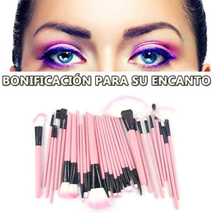 Base Maquillaje Professional Set de Brochas - RFAIKA 32 Piezas Pinceles de Maquillaje Suaves Belleza Maquillaje - Sombras de Ojos Set de Brochas Cosmético Fundación Ojo Cara Sonrojo Cepillos Polvos Maquillaje (rosa)