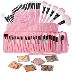 Base Maquillaje Professional Set de Brochas - RFAIKA 32 Piezas Pinceles de Maquillaje Suaves Belleza Maquillaje - Sombras de Ojos Set de Brochas Cosmético Fundación Ojo Cara Sonrojo Cepillos Polvos Maquillaje (rosa)