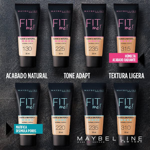 Base de maquillaje Fit Me Matte Maybelline 220 Natural Beige